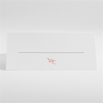 Marque-place communion cuivré végétal - Dos du marque-place