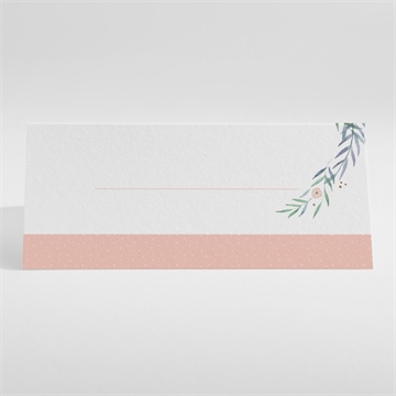 Marque-place communion rose tendre - Dos du marque-place