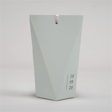 Boîte surprise mariage vert laurier - Dos de la boîte