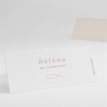 Marque-place communion pourpre dorure