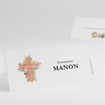 Marque-place communion symboles et foi étui