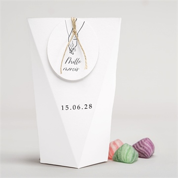 Boîte surprise mariage belle esquisse