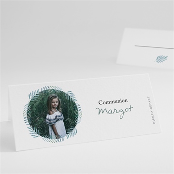 Marque-place communion aquarelle sacrée