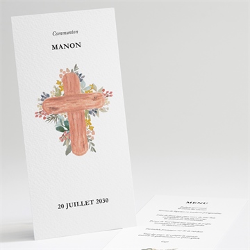 Menu communion symboles et foi étui