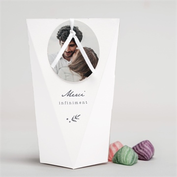 Boîte surprise mariage feuillages