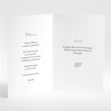 Menu communion aquarelle sacrée - Intérieur du menu