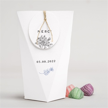 Boîte surprise mariage gravure florale