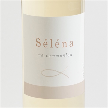 Etiquette de bouteille communion pourpre dorure