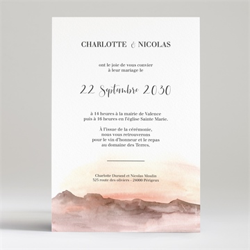 Faire-part mariage la savane - Dos du faire-part