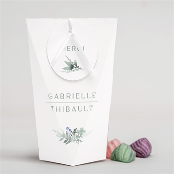 Boîte surprise mariage poésie d'aquarelle sticker