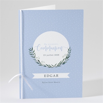 Livret de messe communion doux flocons étiquette