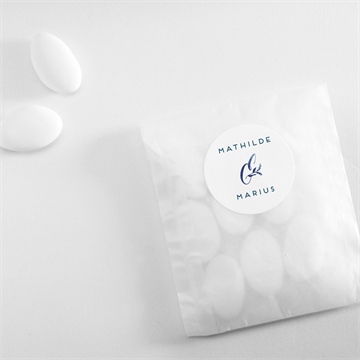 Sticker mariage aquarelle bleue