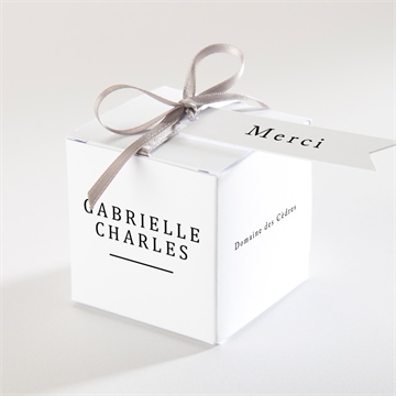 Boîte de dragées mariage un point c'est nous