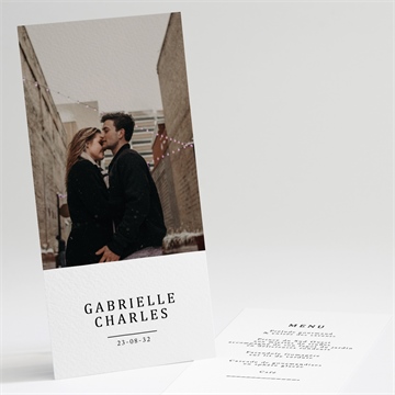 Menu mariage un point c'est nous