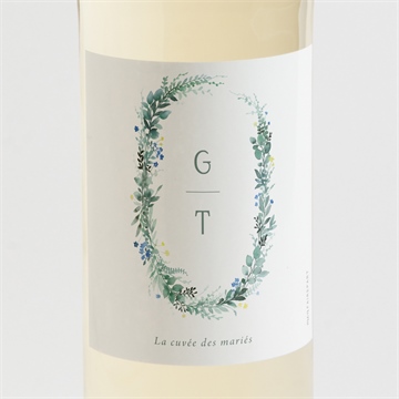 Etiquette de bouteille mariage poésie d'aquarelle sticker