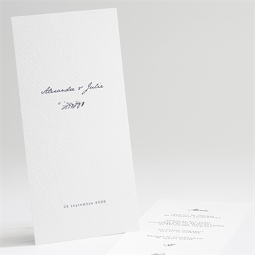 Menu mariage feuillages