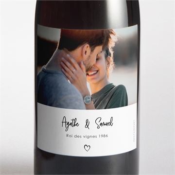 Etiquette de bouteille mariage juste nous