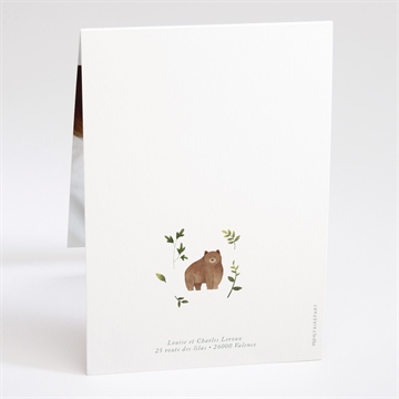 Faire-part naissance compères - Dos du faire-part