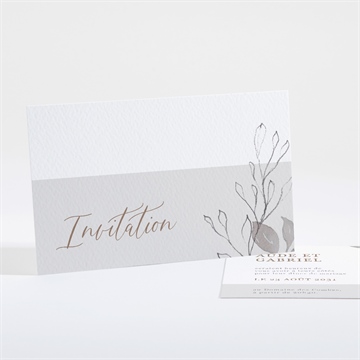 Carton d'invitation mariage élégance