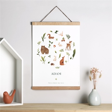 Affiche naissance compères - Mise en situation