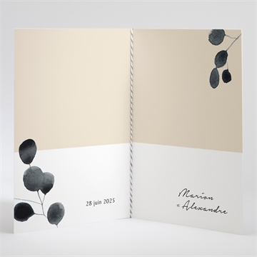 Livret de messe mariage contraste - Intérieur du livret