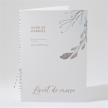 Livret de messe mariage élégance