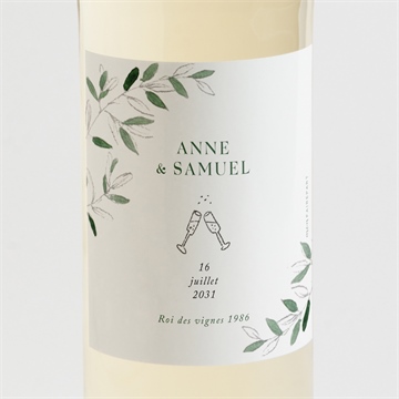 Etiquette de bouteille mariage la belle histoire