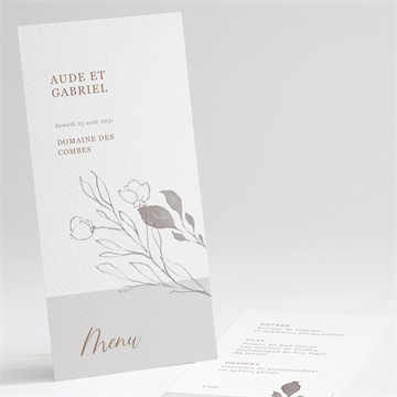 Menu mariage élégance