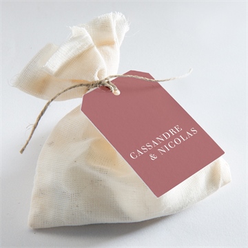 Etiquette mariage élégance rose - Mise en situation