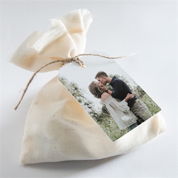 Etiquette mariage vert laurier - Mise en situation