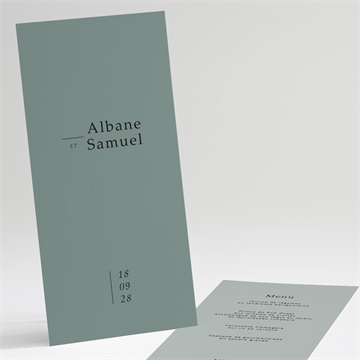 Menu mariage vert laurier