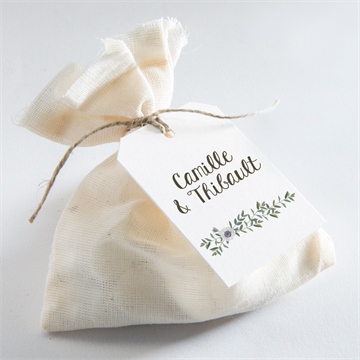 Etiquette mariage couronne d'olivier - Mise en situation