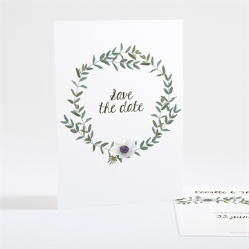 Save the Date mariage couronne d'olivier