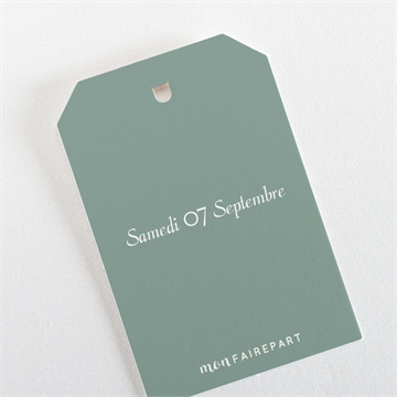 Etiquette mariage evidence - Dos de l'étiquette