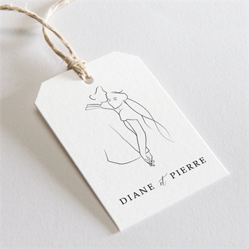 Etiquette mariage belle esquisse