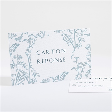 Carton réponse mariage jouy exclusif pochon
