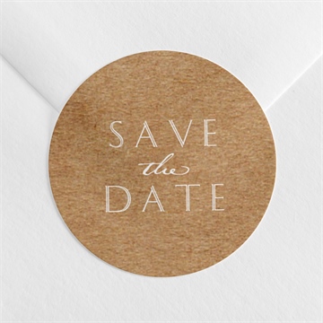 Sticker mariage kraft épuré