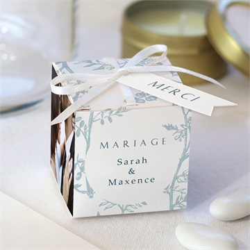 Boîte de dragées mariage jouy exclusif