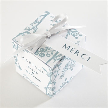 Boîte de dragées mariage jouy exclusif - Dessus de la boîte