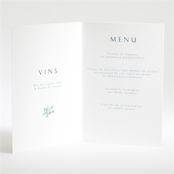 Menu mariage jouy exclusif - Intérieur du menu