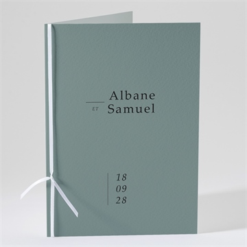 Livret de messe mariage vert laurier