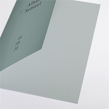 Livret de messe mariage vert laurier - Détail du livret