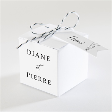 Boîte de dragées mariage belle esquisse