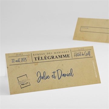 Marque-place mariage notre télégramme