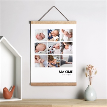 Affiche naissance éclats de vie - Mise en situation