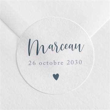 Sticker naissance notre petit coeur photomaton