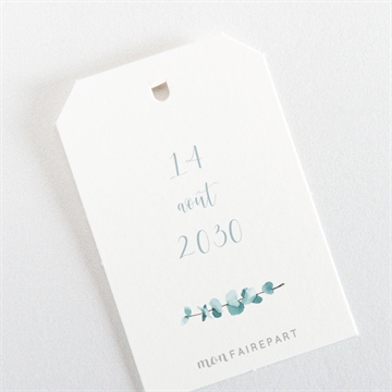 Etiquette mariage tourbillonnant - Dos de l'étiquette