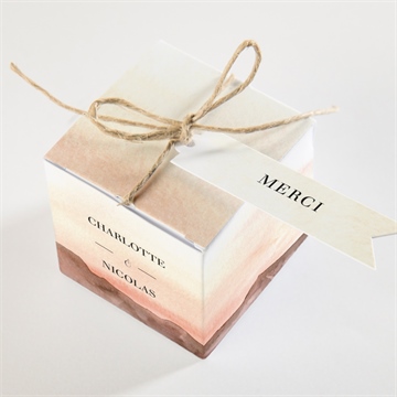 Boîte de dragées mariage la savane - Dessus de la boîte