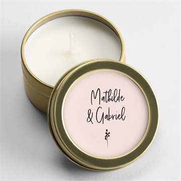 Bougie mariage dites-le avec des fleurs