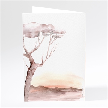 Menu mariage la savane - Dos du menu